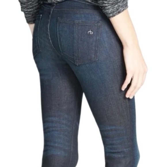 Rag & Bone Moto Skinny Jeans with Zipper Pockets and Ankles in Kensington 26 - Picture 3 of 6
